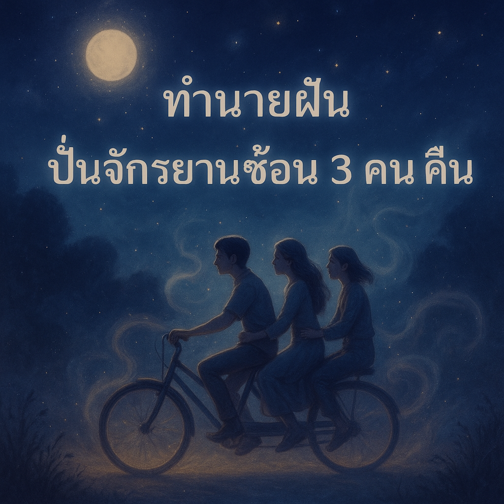 ทำนายฝัน ปั่นจักรยานซ้อน3คนคืน